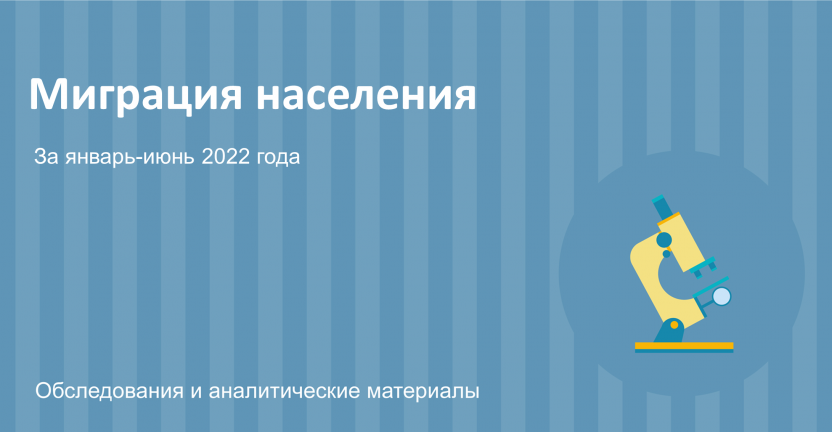 Миграция населения Томской области  за январь-июнь 2022 года